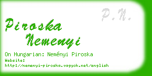 piroska nemenyi business card